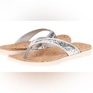 3 Pairs All NEW DKNY Sequin Sandals pink silver black 8